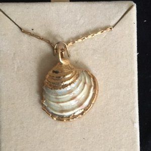Sea shell gold plated necklace